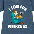 thumbnail image 3 of Garfield - I Live For Weekends - Toddler And Youth Girls Fleece Dress, 3 of 5
