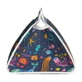 thumbnail image 3 of Lsque Marine Inhabitants Printed Long Tissue Box Cover Holder, Facial Paper Organizer Dispenser,Triangle with Bottom Belt, PVC Leather Decorative Organizer, 3 of 9