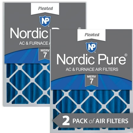 

Nordic Pure 18x24x4 (3 5/8) Pleated MERV 7 Air Filters 2 Pack