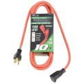 U.S. Wire 60010 10 Ft. Three Conductor Extension Orange Cord 16/3 Ga. SJTW-A 300