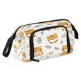 thumbnail image 2 of Fish Mouth Pencil Bag 9.45*3.74*5.9 Inches Pencil Bag Pencil Case Pencil Box Makeup Bag Suitable for Office and Study Cartoon Tiger Seamless, 2 of 7