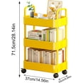 thumbnail image 4 of LAICAIW Storage Rack On Wheels, Rolling Storage Trolley, 3/4 Tier Kitchen Storage Utility Cart, Cart On Wheels, Rolling Storage Cart, Mobile Rolling Trolley On Wheels, Multifunctional Storage Organi, 4 of 7