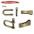 thumbnail image 4 of Uxcell Paracord Bracelet Shackle Buckle [4PCS] - Adjustable Metal U Bow Shackle for Bracelets Belt [Ancient Bronze-Flat Head], 4 of 6