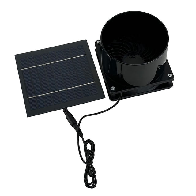 Lefu Ventilateur d'Extraction Solaire 5W 6V Durable pour Maison RV Serre