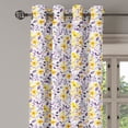 thumbnail image 2 of Ambesonne Watercolor Grommet Curtain, Yellow Wildflowers, 50" x 72", Yellow Purple White, 2 of 6