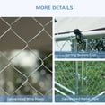 thumbnail image 5 of PawHut 10' x 10' x 6' Outdoor Chain Link Box Kennel Dog House with Cover, 5 of 9