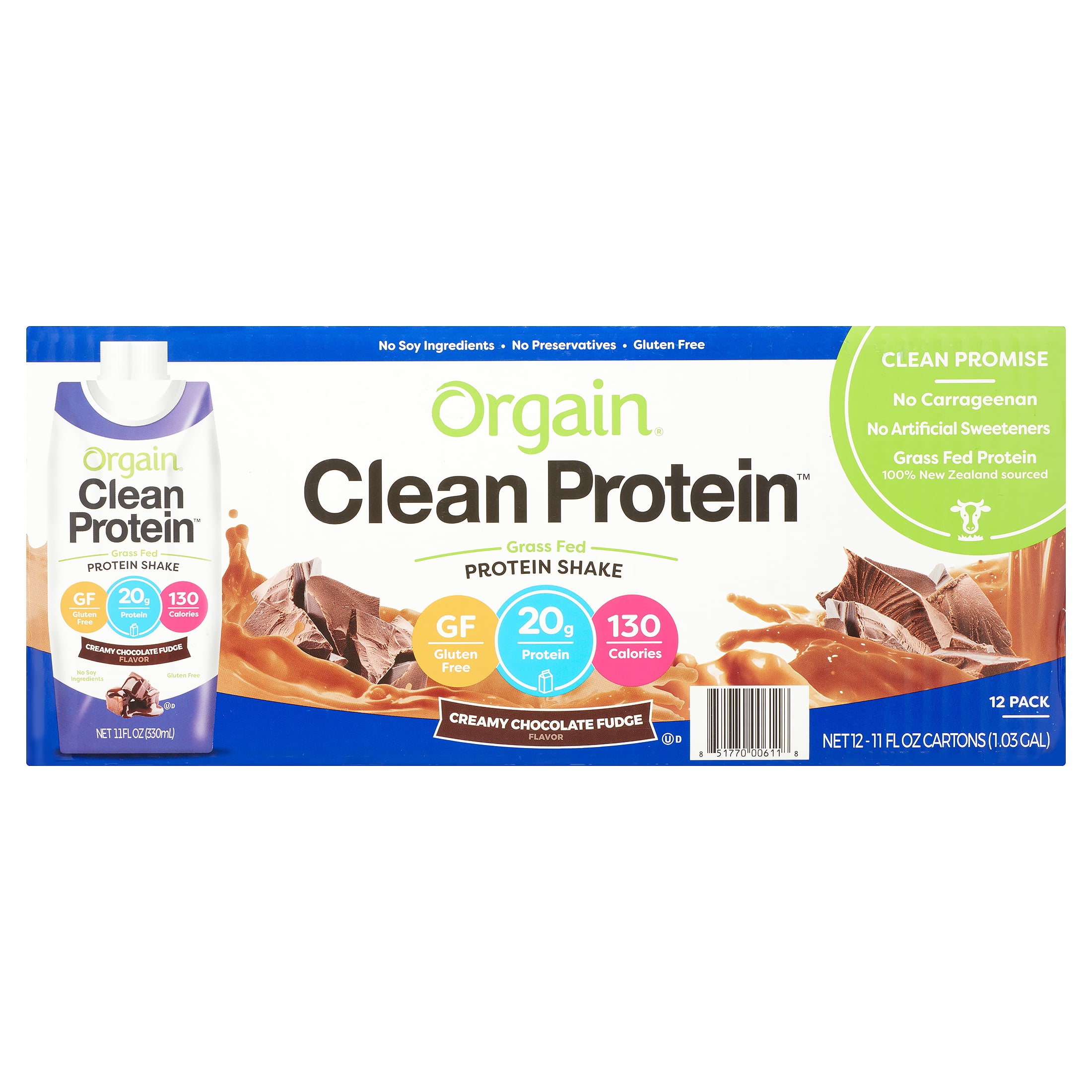 Orgain Organic Protein Shakes Creamy Chocolate Fudge, 11 Fl Oz.