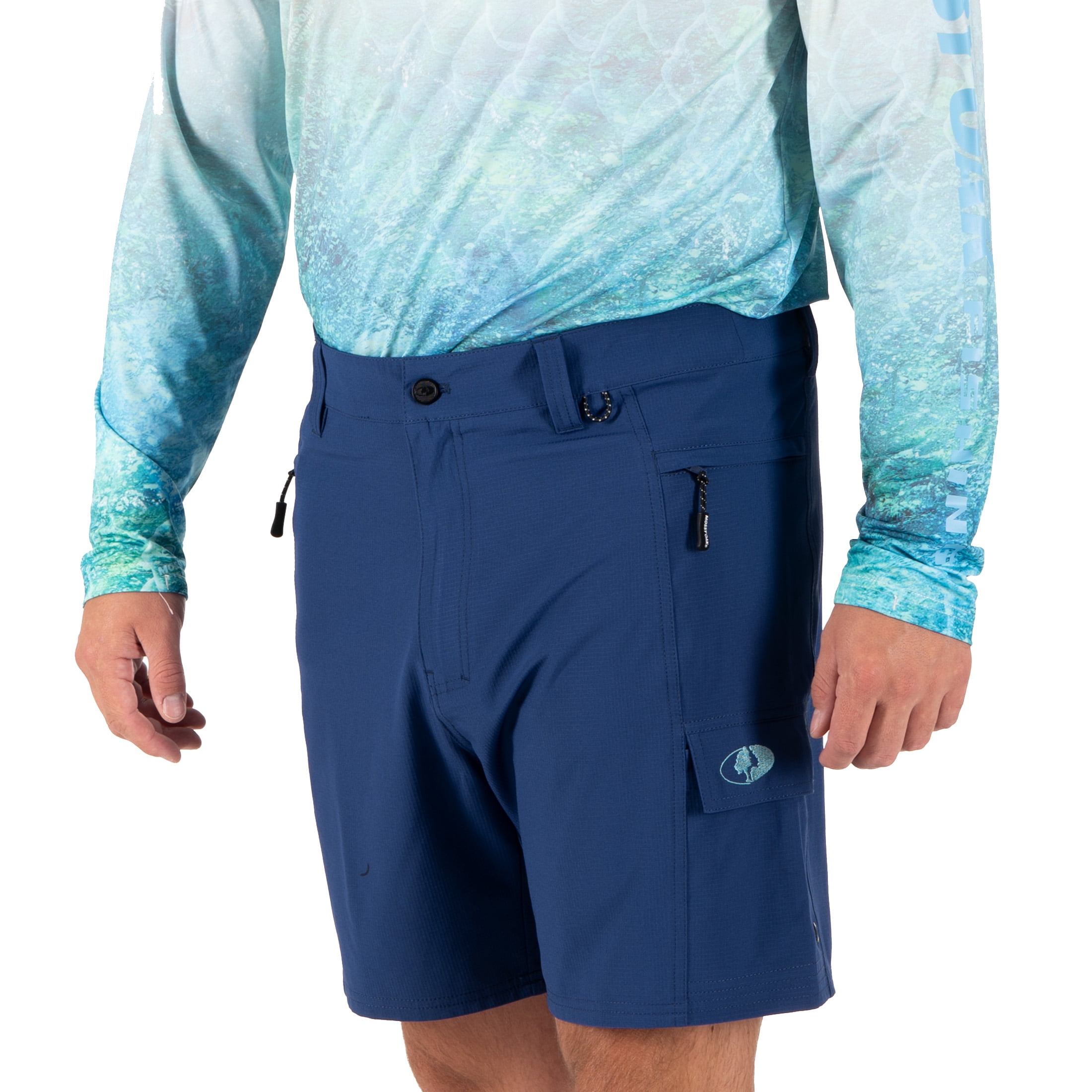 Men's Mossy Oak Board Shorts, Twilight Blue, S
