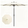 thumbnail image 1 of YUSAZENS 9FT Outdoor Patio Umbrella Push Button Tilt 8 Sturdy Ribs Off-White, 1 of 8