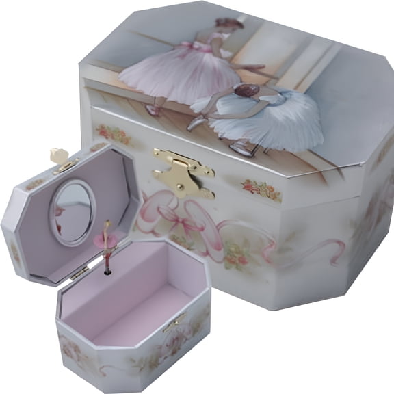 Ballerina Jewelry Music Box-Wooden Material (Wood)