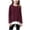 Wine, variant on YHAJDS Girl's Fall Winter Shirts Striped Lace Hem Asymmetrical Crewneck Casual Sport Pullover Tee
