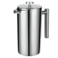 thumbnail image 1 of Método olla de prensa Prensa francesa, cafetera térmica de acero inoxidable 304, tetera de 800ML, 3 filtros, mango antioxidante, prensa de café a prueba de herrumbre Eccomum  Método olla de prensa, 1 of 8
