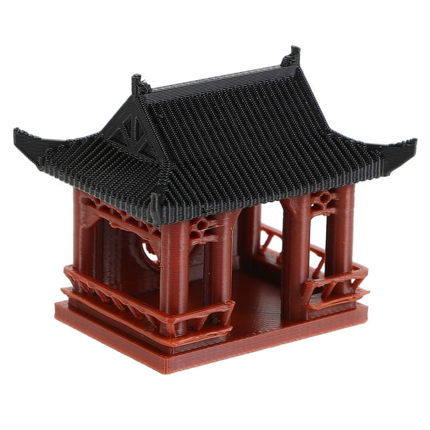 Estatua de pagoda en miniatura, decoración de jardín chino, minipabellón, torre, bonsái, microadornos de paisaje, accesorios de jardín de hadas, decoraciones para acuarios