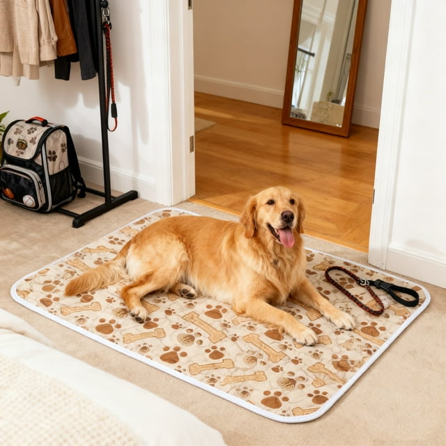 Tapis d'Entraînement Réutilisables Lavables Super Absorbants à Quatre Couches pour Chiens et Chats Usage Intérieur et Extérieur