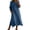 Navy(Dress), variant on Womens Long Sleeve Oversized Midi Dress Casual Crewneck Layered Asymmetrical Hem Boho Flowy Dress with Pockets