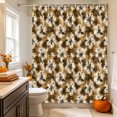 thumbnail image 3 of Brown Flowers Shower Curtain Set - Small 36" x 72" Washable Bathtub Curtain with 12 Hooks, Farmhouse Vintage Blooms Botanical Floral Waterproof Fabric Stall Shower Curtains for Bathroom Décor, 3 of 8