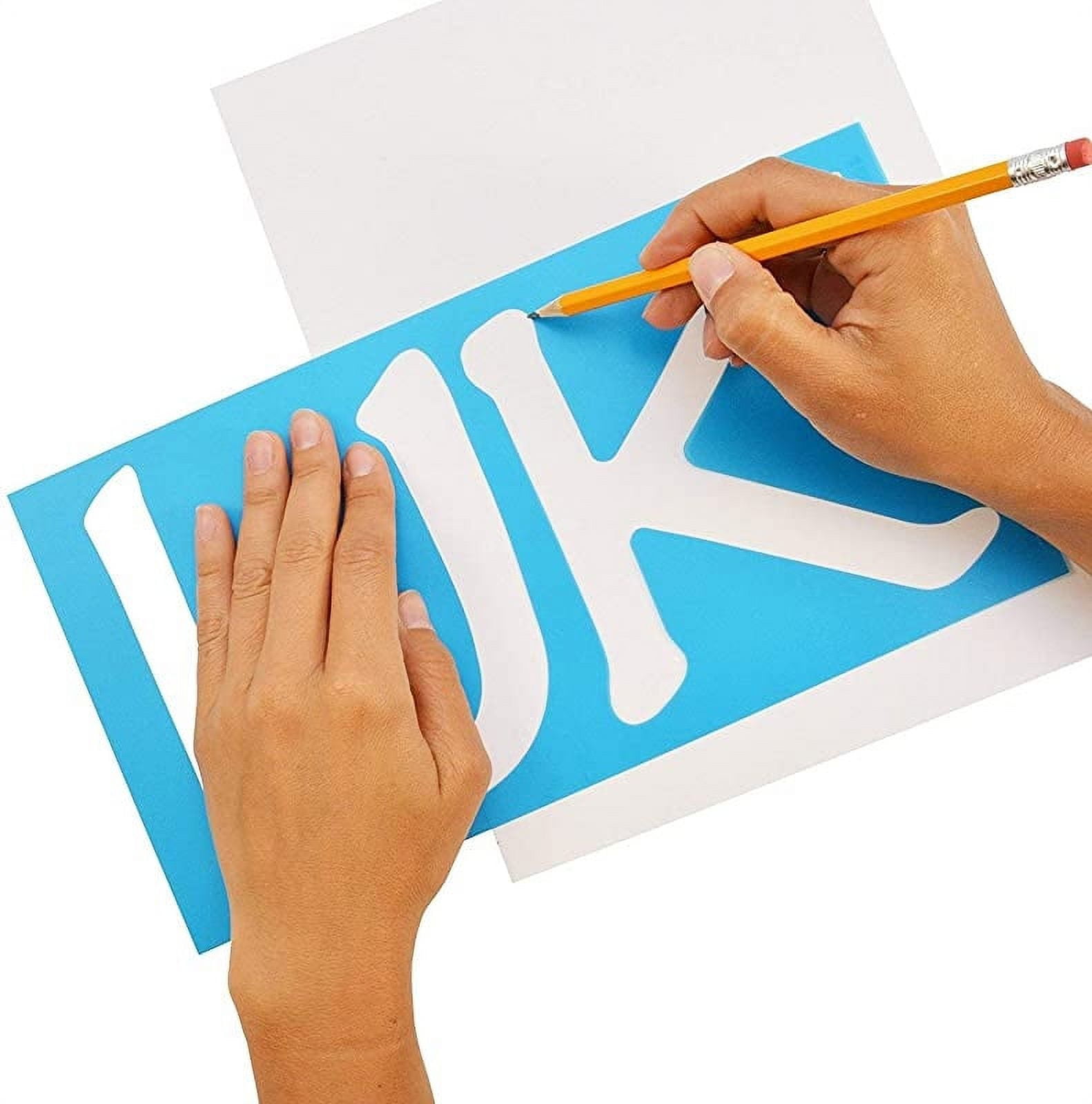 (2 pack) Westcott Alphabet Stencils 100/Pkg-Angelina Script 4"
