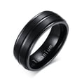thumbnail image 1 of Bague pour Homme en Carbure de Titane 100 % Alliances Décontractées Classique Cadeau pour Petit Ami, 1 of 5