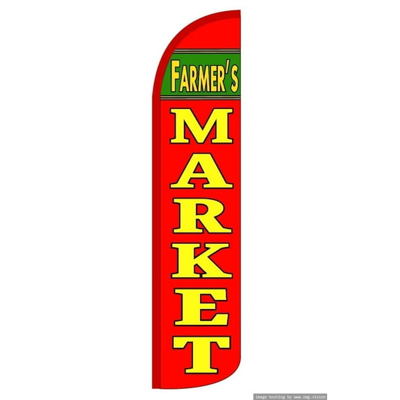 Farmer's Market Swooper flag Without Pole Advertisement /Business Flags | Feather Flag |