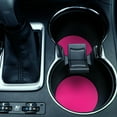 thumbnail image 4 of WIRESTER Round Neoprene Car Coaster for Drinks, Set of 2pcs, Solid Hot Pink, 4 of 6