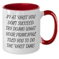 thumbnail image 2 of Amangny Principal's Wisdom Encourages Graduation Success, Funny Two Tone Coffee Mug, Gifts from Mom or Dad, for Him or Her, 2 of 5