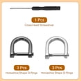 thumbnail image 3 of Uxcell D-Rings Screw in Shackle 8 Pcs Zinc Alloy Semicircle Buckles Replacement for Purse Keychain Accessories Silver/Black 3/8", 3 of 7