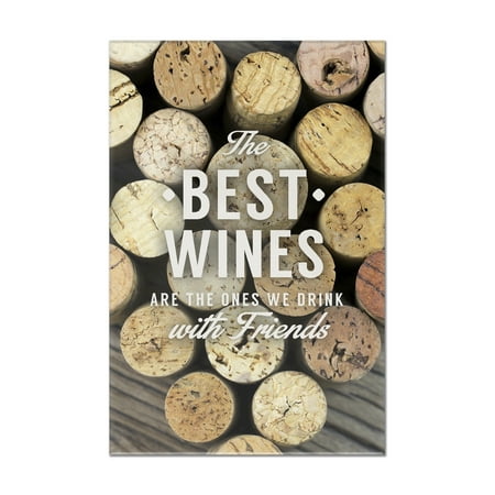 The Best Wines - Wine Corks - Sentiment - Lantern Press Photography (8x12 Acrylic Wall Art Gallery
