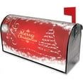 thumbnail image 2 of Merry Christmas Mailbox Cover Magnetic Standard Size 18" X 21", Winter White Snowflake Christmas Tree Mailbox Wraps Post Letter Box Cover Garden Yard Outdoor Decorations, 2 of 6
