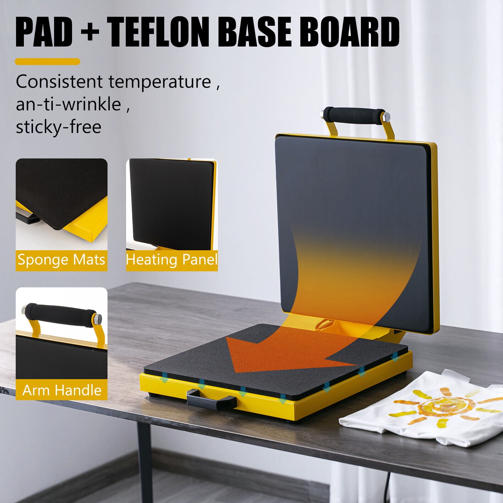SHZOND Clamshell Heat Press Machine 15 x 15 Inch Large Heat Press Digital Control Heat Transfer Machine for T-Shirts, Bag, Mouse Pad