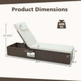 thumbnail image 4 of Costway 2 PCS Patio Chaise Lounge with 6-level Backrest, Comfy Seat Cushion & Headrest, 4 of 9