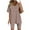 Khaki, variant on gbyLJF Women's 2 Piece Short Sets Striped Summer Casual Sets V-Neck Tops and Shorts Sets Loose Fit Travel Outfits Yoga Sportswear Set