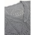 thumbnail image 4 of Women'S 2025 Spring Autumn Winter Short Cardigan Sweater Top Long Sleeve V-Neck Cardigan Jacket Casual Knitwear Grey M, 4 of 7
