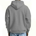 thumbnail image 4 of Eryao Quarter Zip Hoodies for Men Big and Tall Long Sleeve Drawstring Knit Hoodie Casual Fall Winter Sweatshirt with Pocket,Gray,XXXXXL, 4 of 8