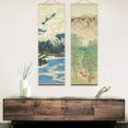thumbnail image 3 of Retro Japanese River Landscape Scroll Canvas Wall Art Poster, Wall Art Hanging Kit Poster Framed with Wood Hanger for Bedroom Living Room Office Decor, 3 of 5