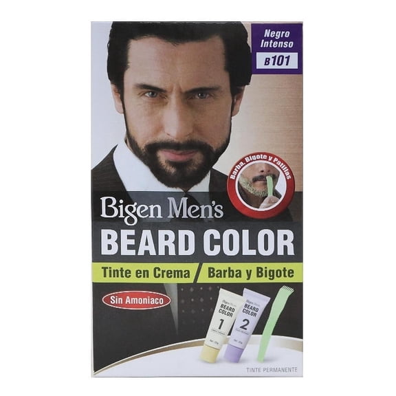 Tinte para barba y bigote Bigen Men´s beard color b101 negro intenso 1 pza