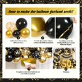 thumbnail image 3 of Kit de decoración de cumpleaños Anjerlfu para 50 cumpleaños, oro negro, 3 of 7