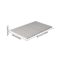 Silicone Dish Drying Mats, 16"L X 10"W Non-slip Drain Pad, Heat Resistant Stone Quick Drying Mat for Glasses and Flatware, Suitable for Any Kitchen Countertop,Gray