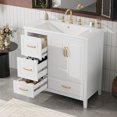 thumbnail image 3 of YINGYING 36" Bathroom Vanity with Sink, Bathroom Vanities with Soft-closing Doors, Freestanding  Bathroom Storage Cabinet 4 Soft-Closing Drawers & Metal Handles, 3 of 12