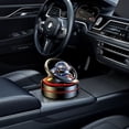 thumbnail image 4 of Black Solar Car Aromatherapy With Aluminum Alloy Double-Ring, Suspension Rotating Design And Cologne Included For Vehicle Interior, Air Freshener And Car Decor, 4.5X4.5X3.2In 0.6Lb, 4 of 8