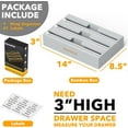 thumbnail image 5 of SpaceAid Bamboo Wrap Organizer with Cutter and Labels, Plastic Wrap, Aluminum Foil and Wax Dispenser for Kitchen, Gray, 5 of 5