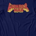 thumbnail image 3 of Marvel Comics Wonder Man Block Letter Header Men's T Shirt (Navy, S-3XL), 3 of 4
