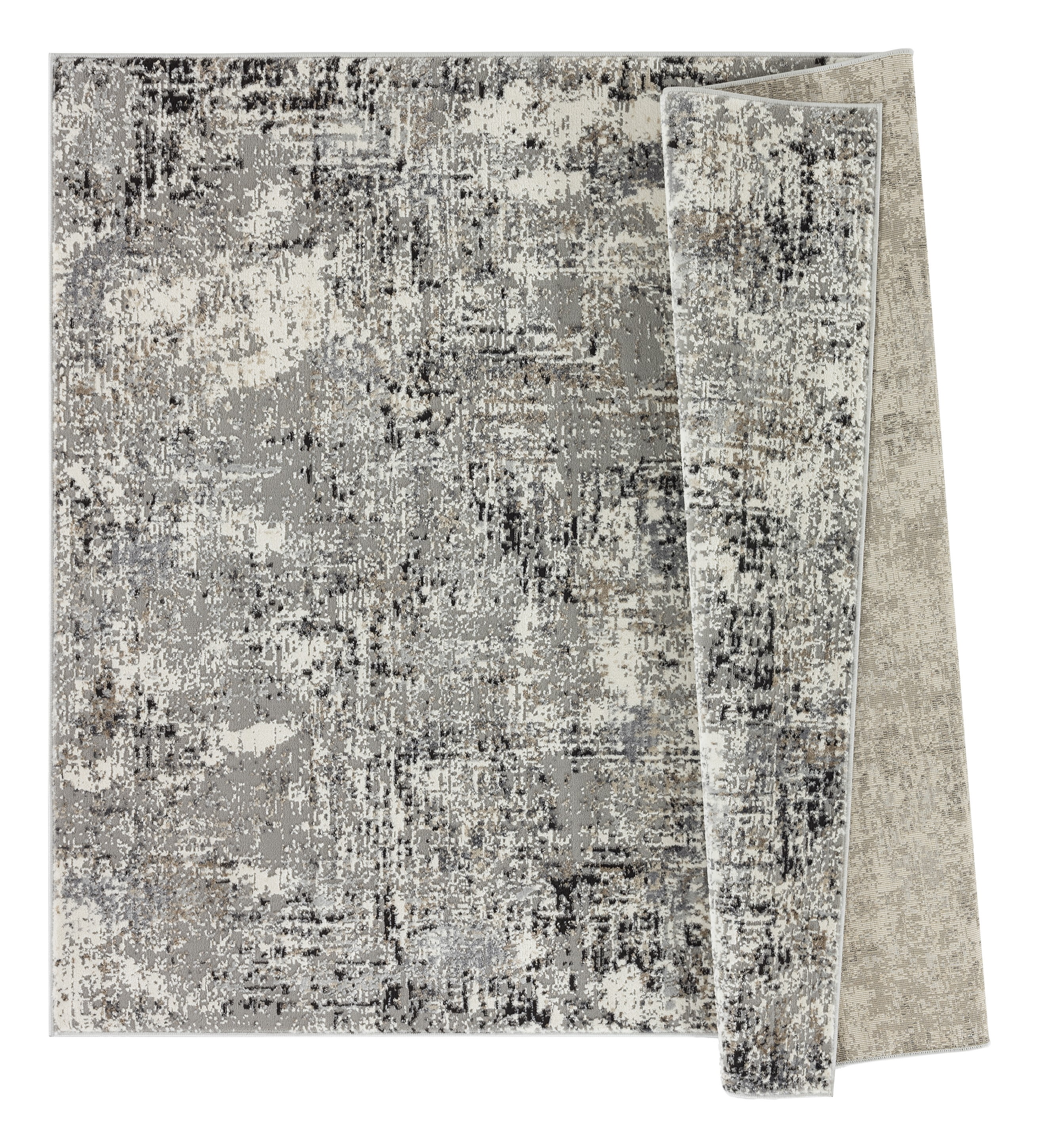 United Weavers Hyperion Telesto Transitional Abstract Round Area Rug, Charcoal, 7'10" x 7'10"