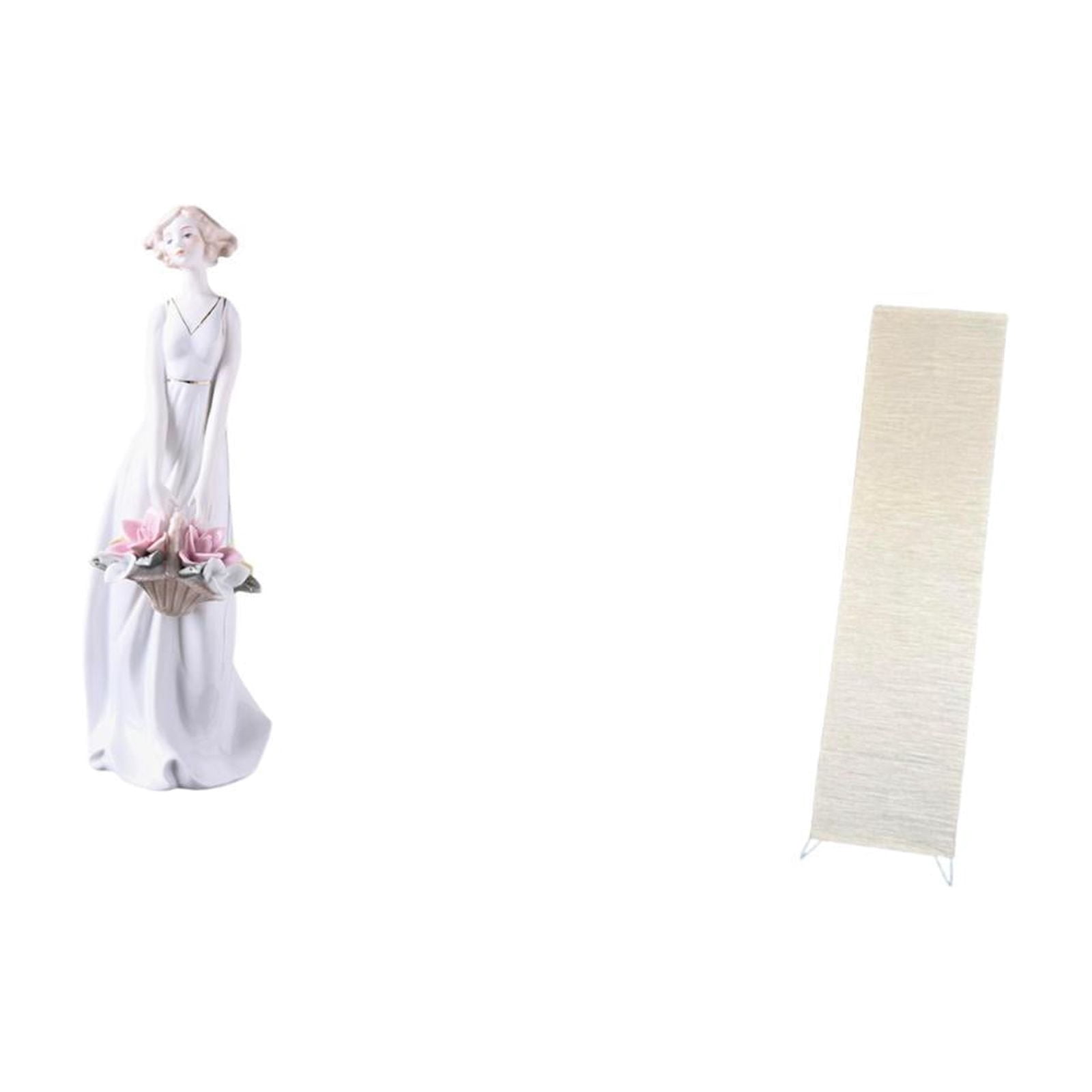Girl Figurine Desk Ornament Floor Lamp Shade Creative Resin and Paper Design for Living Room Bedroom Office Decor