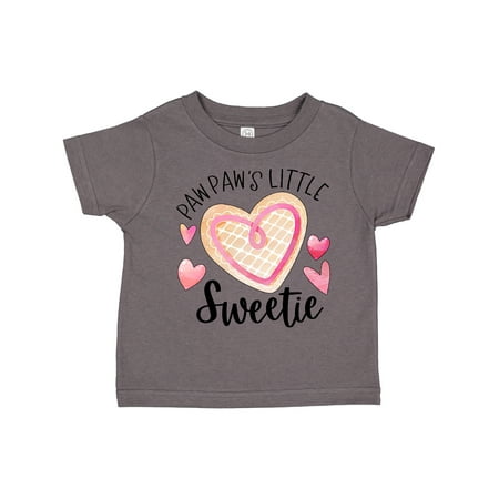 

Inktastic Pawpaw s Little Sweetie with Pink Heart Cookie Gift Toddler Boy or Toddler Girl T-Shirt