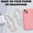 thumbnail image 3 of 4 Mobilberlocker, Bracelets for mobile Phone, White Pärlrosett Mobilberlocker, Cute Mobilberlock, 3 of 4