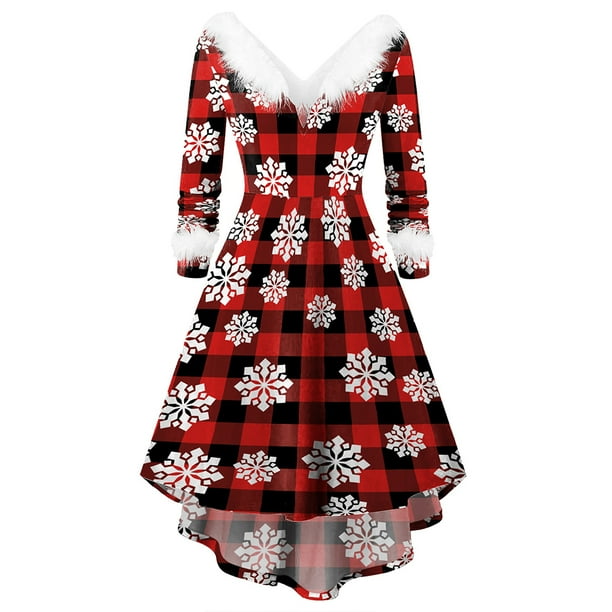 Vestido largo de Navidad para mujer, disfraces Bodycon elegante Vintage para fiesta de Cosplay, ropa femenina Sexy, falda grande, 2023