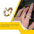 thumbnail image 3 of Guardurnaity Anillo de cobre para mujer, electrochapa decorativa portátil, brillante, ajustable, para chicas, anillos para banquetes de citas, joyería, Ropa, zapatos y accesorios Miscelánea Guardurnaity AP015125-00, 3 of 6
