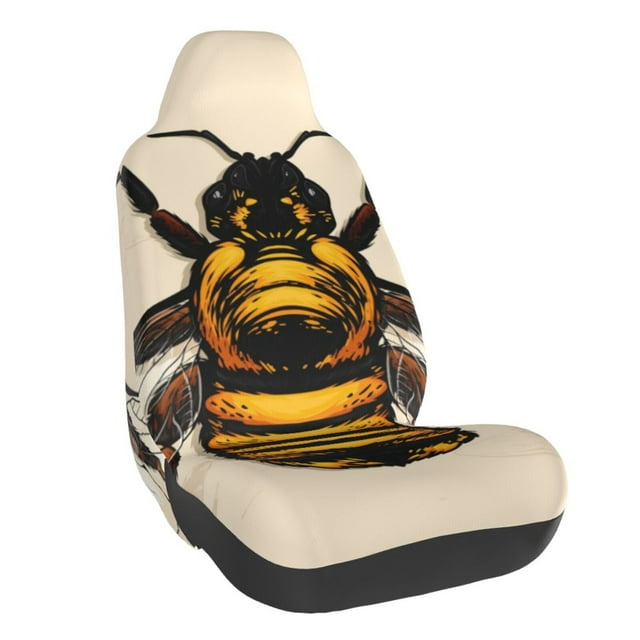 Fotbe Honey Bee Funda para Asiento de Auto con Estampado – Impermeable y Antisudor – Ajuste Universal, Lavable a Máquina, Antideslizante (1 Pieza)