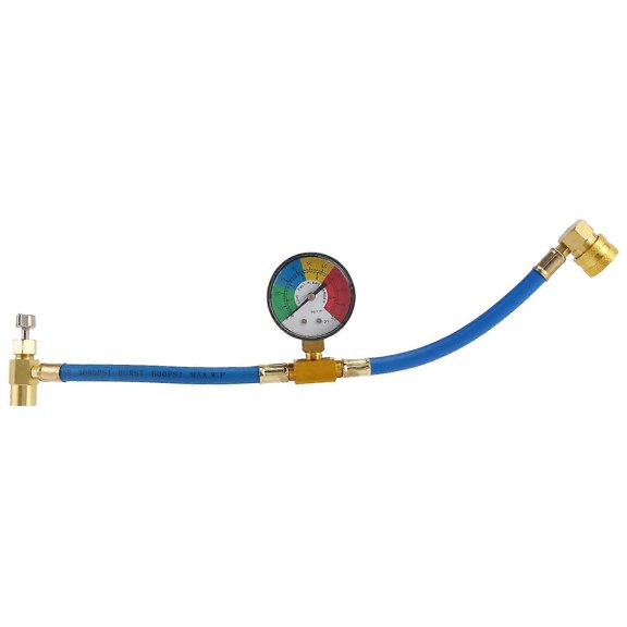 R134A Car Ac Refrigerant Charge Hose Kit Recharge Hose With Gauge,A/C 1/2 Recharge Measuring Kit Ca-CXDT