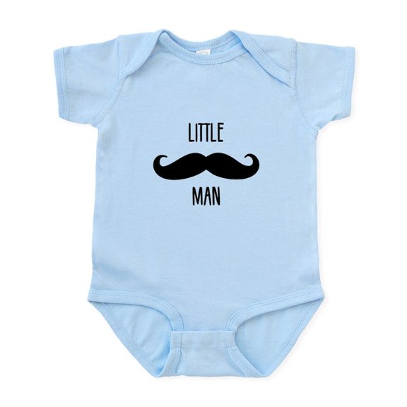 CafePress - Little Man Body Suit - Baby Light Bodysuit, Size Newborn - 24 Months